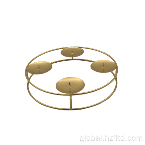  Golden Wire Candle Holder Wreath Supplier